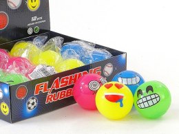 Piłeczka z buźką, śred.5cm, świecąca Adar (567894)