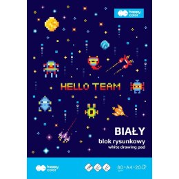 Blok rysunkowy Pixi Planet A4 biały 20k Happy Color (HA 3708 2030-0PP)