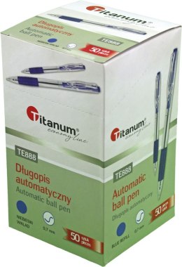Długopis olejowy automatyczny wkład niebieski 0,7mm Titanum (BPGBLUE ECONOMY)