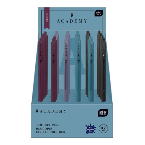 Długopis standardowy STRIPE ACADEMY wkład niebieski Interdruk (automatyczny)