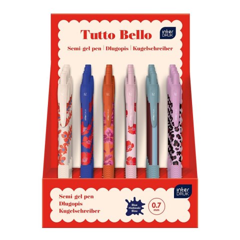 Długopis wymazywalny TUTTO BELLO z gripem wkład niebieski 0,7mm Interdruk (żelowy)