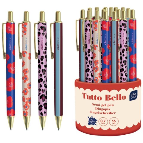 Długopis żelowy TUTTO BELLO metalowy wkład niebieski 0,7mm Interdruk (żelowy)