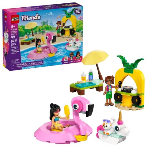 Klocki konstrukcyjne Friends Impreza na basenie z jednorożcem i flamingiem Lego (42658)