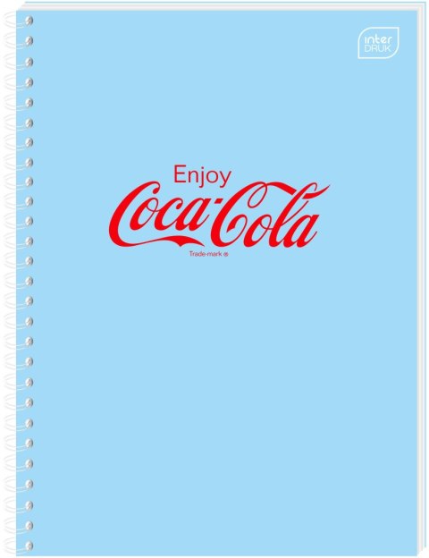 Kołozeszyt (kołonotatnik) COCA COLA SOFT TOUCH A6 80k. 70g krata Interdruk