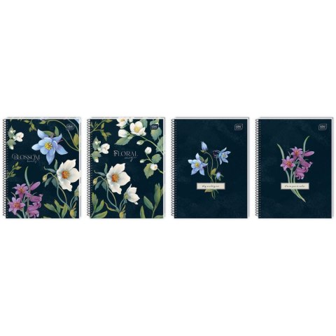 Kołozeszyt (kołonotatnik) Hybrid Fiori A6 80k. 70g krata Interdruk