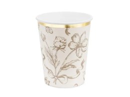 Kubek jednorazowy Kwiaty papier 220ml Partydeco (KPP100-EU1)