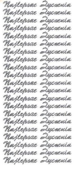 Naklejka (nalepka) Najlepsze życzenia srebrne Farro (008)