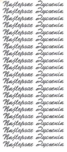 Naklejka (nalepka) Najlepsze życzenia srebrne Farro (008)