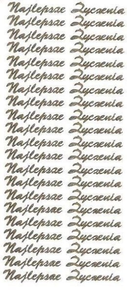 Naklejka (nalepka) Najlepsze życzenia złote Farro (008)