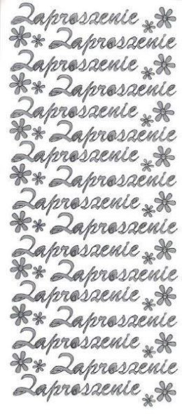 Naklejka (nalepka) Zaproszenie srebrne Farro (010)