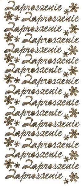 Naklejka (nalepka) Zaproszenie złote Farro (010)