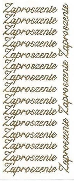 Naklejka (nalepka) Zaproszenie złote Farro (101)