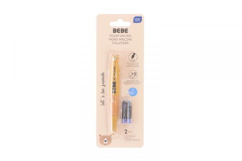 Pióro tłoczkowe 2 naboje niebieskie Bebe