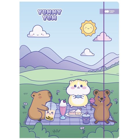 Teczka kartonowa na gumkę BLOOM-Boho, A4 mix [mm:] 240x310 Happy Color (HA 7621 2431-YU1)