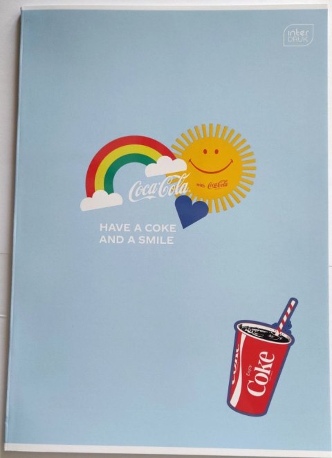 Zeszyt COCA COLA MAT+UV A5 32k. 70g trzy linie Interdruk