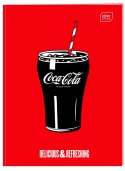 Zeszyt COCA COLA MAT+UV A5 32k. 70g trzy linie Interdruk