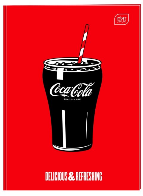 Zeszyt COCA COLA MAT+UV A5 32k. 70g trzy linie Interdruk