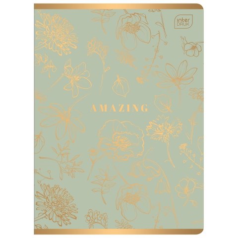 Zeszyt METALIC A5 60k. 70g krata Interdruk