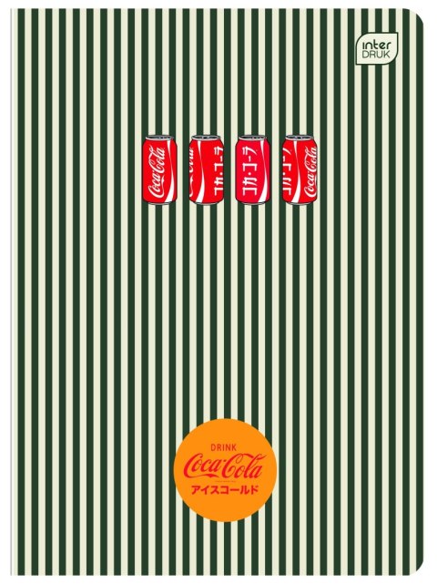 Zeszyt SOFT TOUCH COCA COLA A5 80k. 70g krata Interdruk