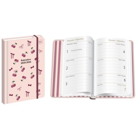 Kalendarz książkowy (terminarz) CHERRIES 192 stron A6 Interdruk (SZKOLNY)