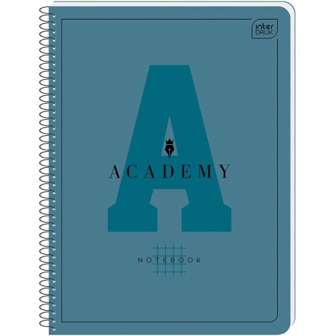 Kołozeszyt (kołonotatnik) ACADEMY Hybry A4+ 80k. 90g krata Interdruk