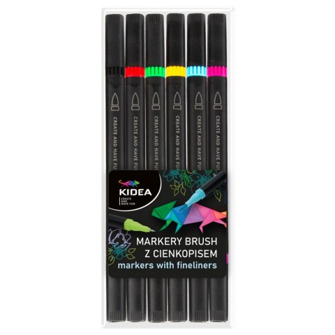 Marker permanentny wkład mix okrągła końcówka Kidea (MBC6KKA)