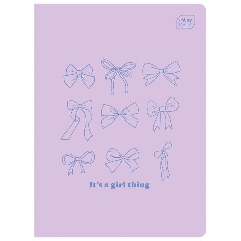 Zeszyt GIRLS mix A5 60k. 70g krata Interdruk