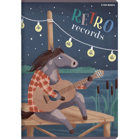 Zeszyt BOOKWORM/RETRO A5 16k. 70g kratka Top 2000 (400169369)