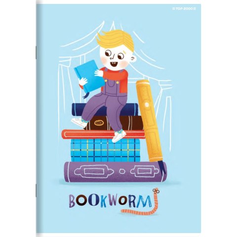Zeszyt BOOKWORM/RETRO A5 16k. 70g kratka Top 2000 (400169369)