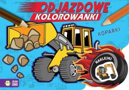 Książeczka edukacyjna Odjazdowe kolorowanki. Koparki Zielona Sowa