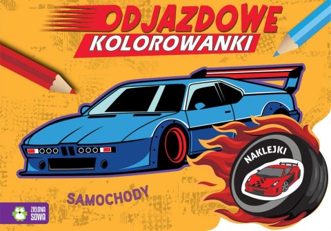 Książeczka edukacyjna Odjazdowe kolorowanki. Samochody Zielona Sowa