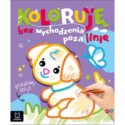 Książka dla dzieci Brokatowy obrys. Z pieskiem. Aksjomat