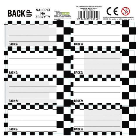 Naklejka na zeszyt Backup 7 Derform (NNZB7A94)