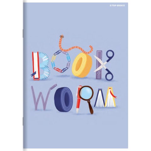 Zeszyt BOOKWORM/RETRO A5 32k. 70g krata Top 2000 (400169402)