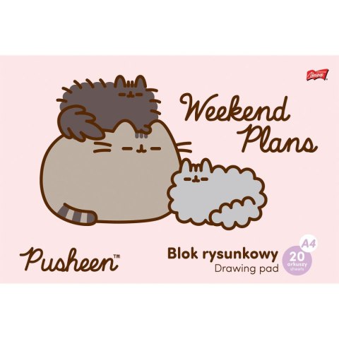 Blok rysunkowy Pusheen A4 biały 20k Unipap