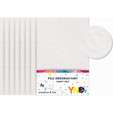 Filc kolor: biały 8 ark. [mm:] 210x297 Interdruk (IFILDEKBIA)