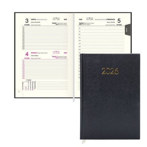 Kalendarz książkowy (terminarz) EKONOMICZNY A5 Press (DZIENNY)