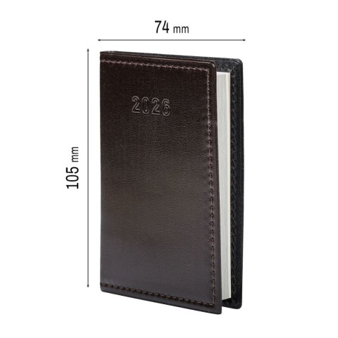 Kalendarz książkowy (terminarz) kieszonkowy A7 Press (tygodniowy)