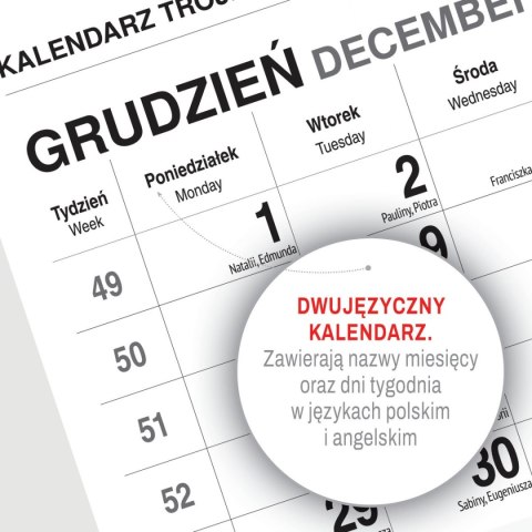 Kalendarz ścienny LAS A4 Press