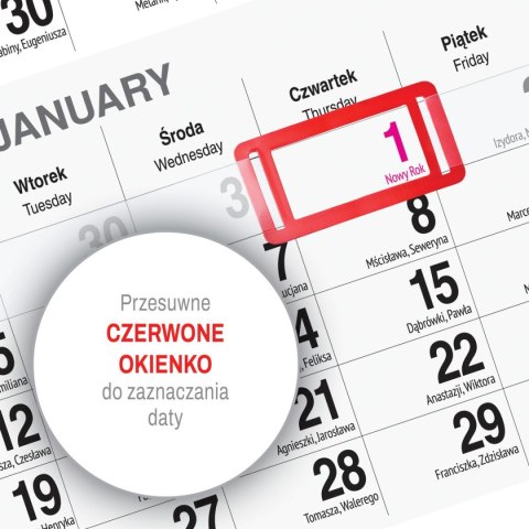 Kalendarz ścienny LAS A4 Press