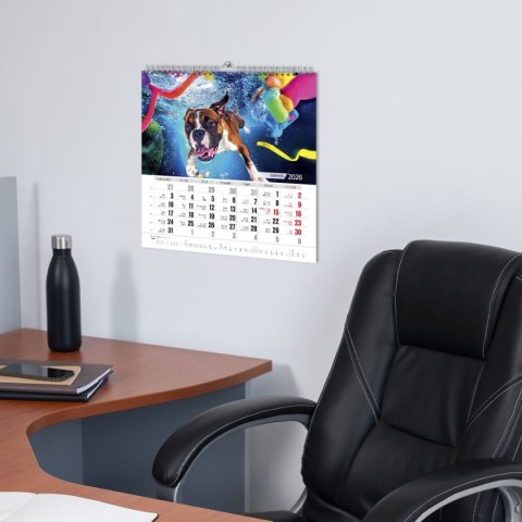 Kalendarz ścienny PSY POD WODĄ 33x33 330mm x 330mm Press