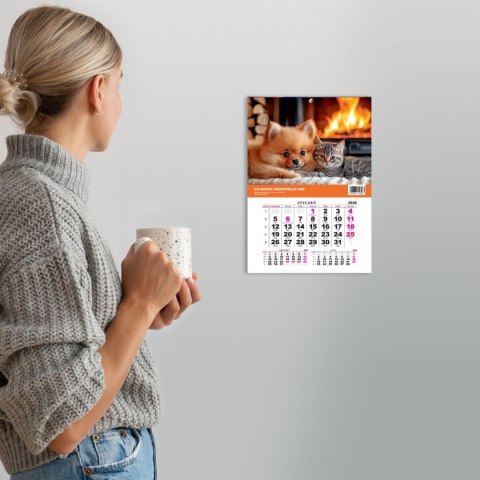 Kalendarz ścienny na lodówkę z magnesem 137mm x 210mm Press (MILUSIŃSCY)