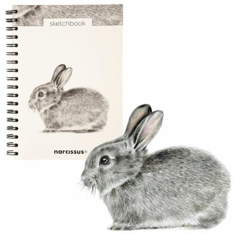 Blok artystyczny szkicownik królik B5 120g 60k Narcissus