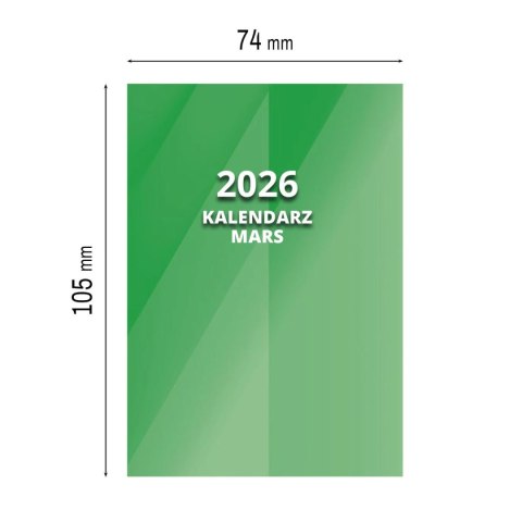 Kalendarz książkowy (terminarz) MARS A7 Press