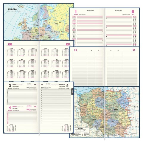 Kalendarz książkowy (terminarz) PREMIUM A5 Press (DZIENNY)