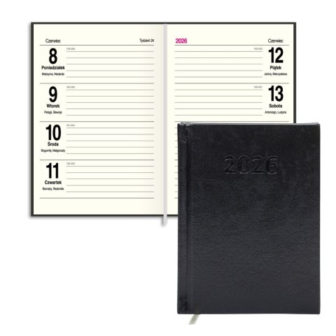 Kalendarz książkowy (terminarz) PRESTIGE A6 Press (tygodniowy)