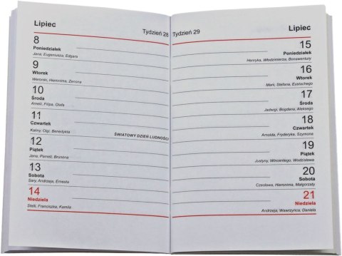 Kalendarz książkowy (terminarz) terminarz kieszonkowy A7 Beskidy (M8)