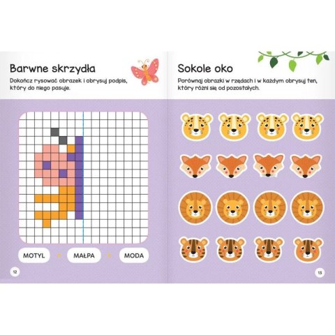 Książka dla dzieci Łamigłówki przedszkolaka z tygryskiem od 5 lat Aksjomat