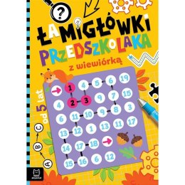 Książka dla dzieci Łamigłówki przedszkolaka z wiewiórką od 5 lat Aksjomat