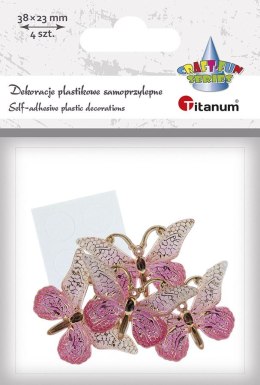 Dekoracja Craft-Fun Series Motyle plastikowe samoprzylepne Titanum (2324012-1)